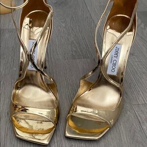 Jimmy Choo Gold Women's Heels